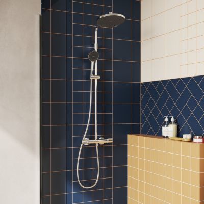Colonne de douche thermostatique chrome Hansgrohe Waterforms