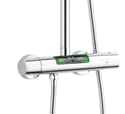 Colonne de douche thermostatique chrome XL, Edouard Rousseau Ekogest