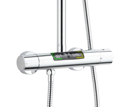 Colonne de douche thermostatique chrome XL, Edouard Rousseau Ekogest