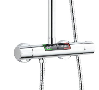 Colonne de douche thermostatique chrome XL, Edouard Rousseau Ekogest