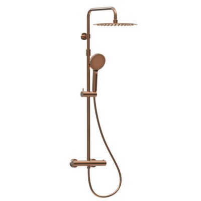 Colonne de douche thermostatique cuivre brossé Essebagno Luisa