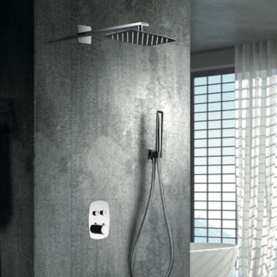 Colonne de Douche Thermostatique Encastrée anti-calcaire Chrome IMEX HIDRA GPH035