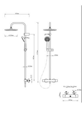 Colonne de douche thermostatique GoodHome Cavally