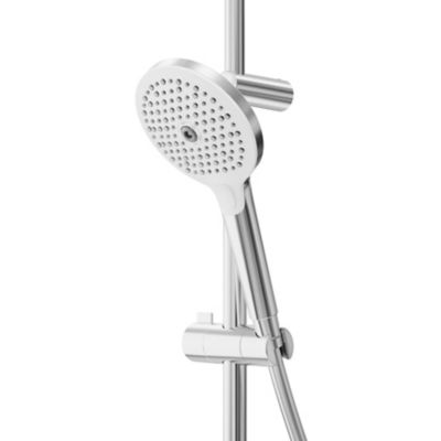 Colonne de douche thermostatique GoodHome Kolima effet chromé
