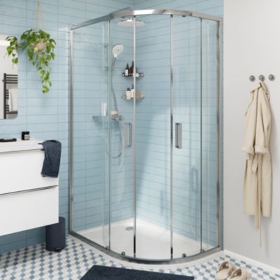 Colonne de douche thermostatique GoodHome Kolima effet chromé
