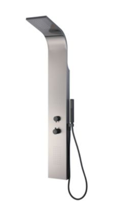 Colonne de douche thermostatique gun metal Essebagno Esseflat