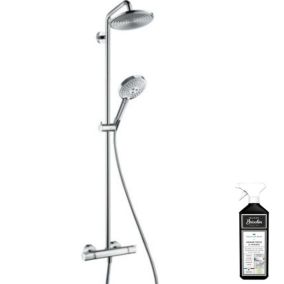 Colonne de douche thermostatique HANSGROHE Raindance S 240 chromée + nettoyant Briochin