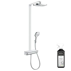 Colonne de douche thermostatique HANSGROHE Raindance Select E 3 jets chromée + nettoyant Briochin