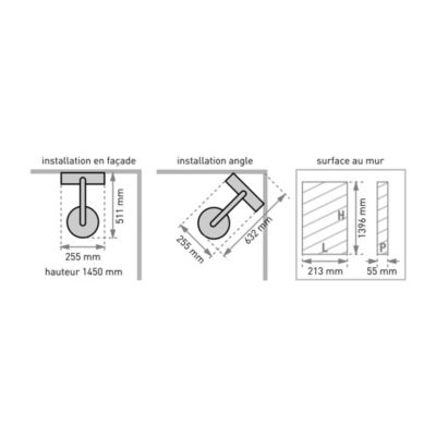 Colonne de douche thermostatique hydromassante 6 buses avec tablette, pomme de tête, douchette 3 jets et flexible, gris, Valentin Totem Alu