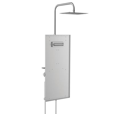 Colonne de douche thermostatique hydromassante mini prête à carreler, en aluminium anodisé, Valentin Batidouche