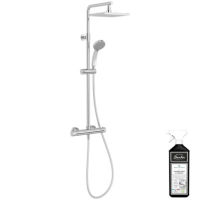 Colonne de douche thermostatique JACOB DELAFON Colette Chrome + nettoyant Briochin