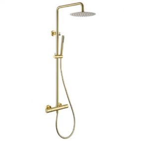 Colonne de douche thermostatique MANDA or brosse avec technologie CoolTouch