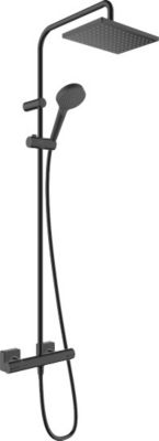 Colonne de douche thermostatique noir Hansgrohe Eco Vernis Shape