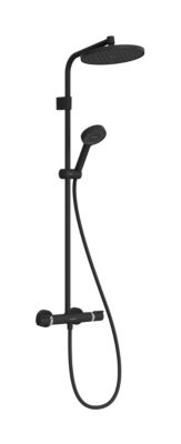 Colonne de douche thermostatique noir Hansgrohe Waterforms
