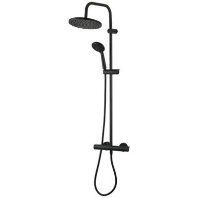 Colonne de douche thermostatique noir mat GoodHome Cavally