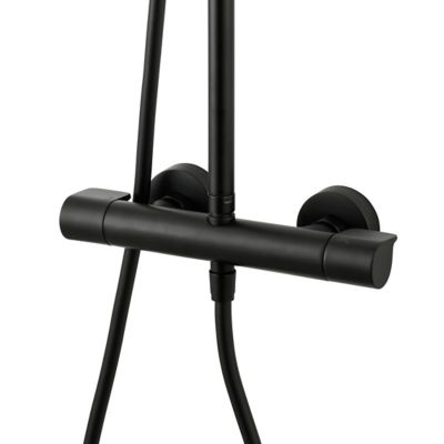 Colonne de douche thermostatique noir mat GoodHome Cavally