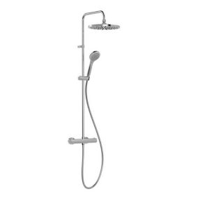 Colonne de douche thermostatique XXL 250 + Douchette avec support coulissant et orientable 1 jet, Chrome (21639301)