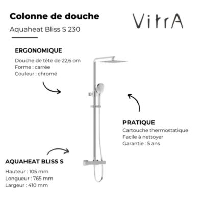 Colonne de douche VITRA Aquaheat Bliss S 230