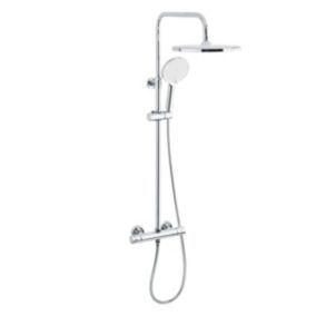 Colonne de douche XXL 250 avec mitigeur thermostatique, Douchette 3 jets, chrome (SATSSTKE)