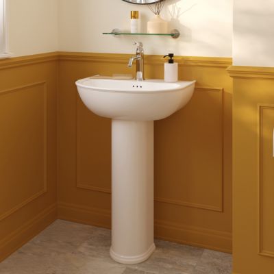 Colonne de lavabo en céramique blanche blanche l.21 x H.70,3 x P.18,5 cm, GoodHome Endell