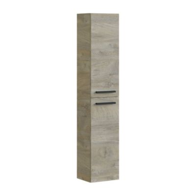 Colonne de Nuit Modulable, 30x25x150h cm Chêne Marron