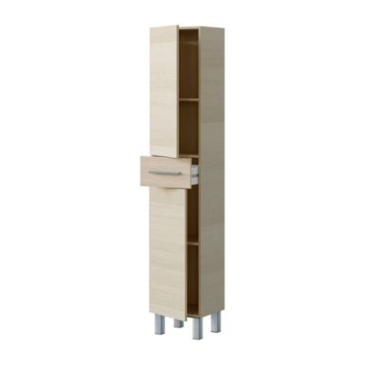 Colonne de rangement Alka, un tiroir 35x31x182h cm Chêne Marron