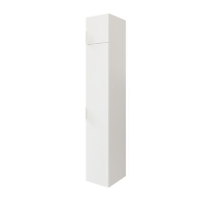 Colonne de rangement blanche GoodHome Atomia avec portes battantes H. 187,5 x L. 37,5 x P. 47 cm