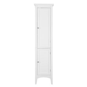Colonne de rangement en effet bois blanc avec 2 portes Teamson Home