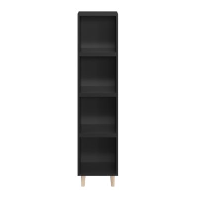 Colonne de rangement sur pied noir GoodHome Atomia H. 161 x l.37,5 x P. 35 cm