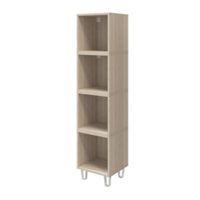 Colonne de rangement sur pieds effet chêne GoodHome Atomia H. 161 x L. 37,5 x P. 35 cm