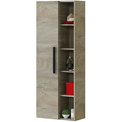 Colonne de Salle de Bain - ARKITMOBEL - Athena 1A1G - 51 x 25 x 135 cm - Marron - Montage facile
