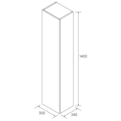 Colonne de salle de bain BEQUIA 140cm Bleu mat