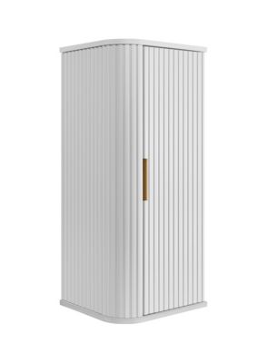 Colonne de salle de bain, blanc, poignée doré, 79 x 35,5 x 31,5 cm