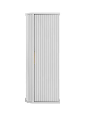 Colonne de salle de bain, blanc, poignée doré, 79 x 35,5 x 31,5 cm