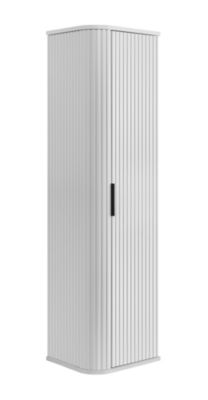 Colonne de salle de bain, blanc, poignée noire, 35,5 x 139 x 31,5 cm