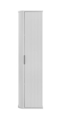 Colonne de salle de bain, blanc, poignée noire, 35,5 x 139 x 31,5 cm