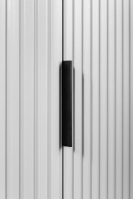 Colonne de salle de bain, blanc, poignée noire, 35,5 x 139 x 31,5 cm