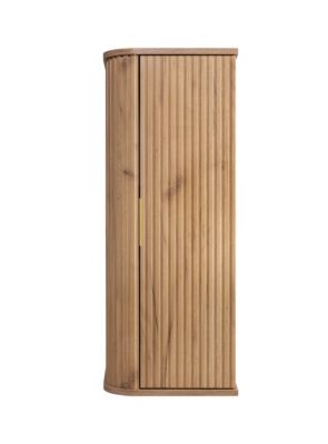 Colonne de salle de bain, chêne Craft, poignée doré, 79 x 35,5 x 31,5 cm