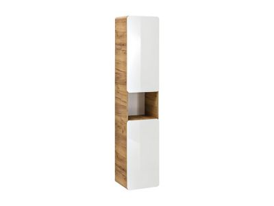Colonne de salle de bain coloris naturel et blanc - L35 x l32 x H170 cm - ARUBA