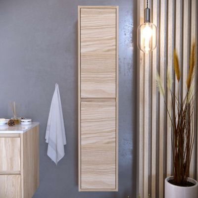 Colonne de salle de bain DINEY 2 portes 140x30x25 cm orme T-BATH