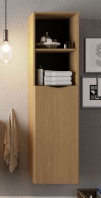 Colonne de salle de bain DOVRE 1 porte 150x40x31,6 cm chêne T-BATH