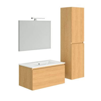 Colonne de salle de bain  murale avec rangement 40 x 156 x 35 cm SINGLE