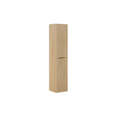 Colonne de salle de bain NATURA  2 portes  Chene clair  L35 x P33 x H170 cm  Meuble suspendu