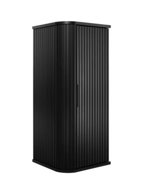 Colonne de salle de bain, noir, poignée noire, 79 x 35,5 x 31,5 cm