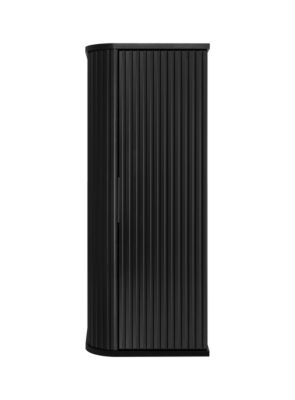 Colonne de salle de bain, noir, poignée noire, 79 x 35,5 x 31,5 cm