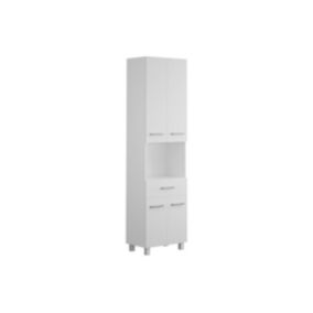 Colonne de salle de bain sur pied - 180 cm - Blanc - MINELA