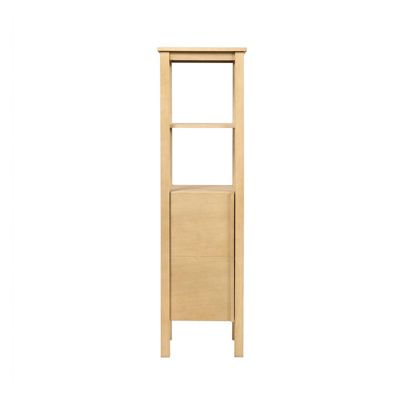 Colonne de salle de bain sur pieds chêne NESTO 145cm porte lisse