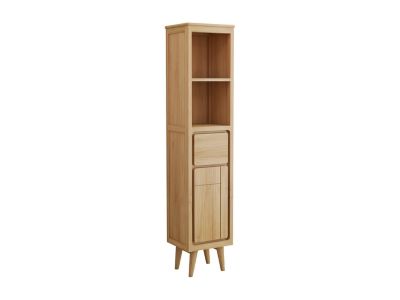 Colonne de salle de bain sur pieds en teck avec niches - H180 cm - BINTUNI