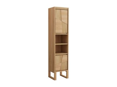 Colonne de salle de bain sur pieds en teck avec niches - H180 cm - MATARAM