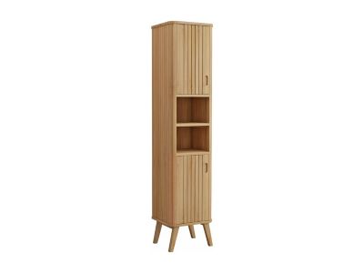 Colonne de salle de bain sur pieds en teck avec niches - H180 cm - WAMENA